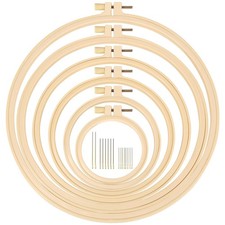 Cross Stitch Hoops 6 Pcs 3-10in with 16 Needles