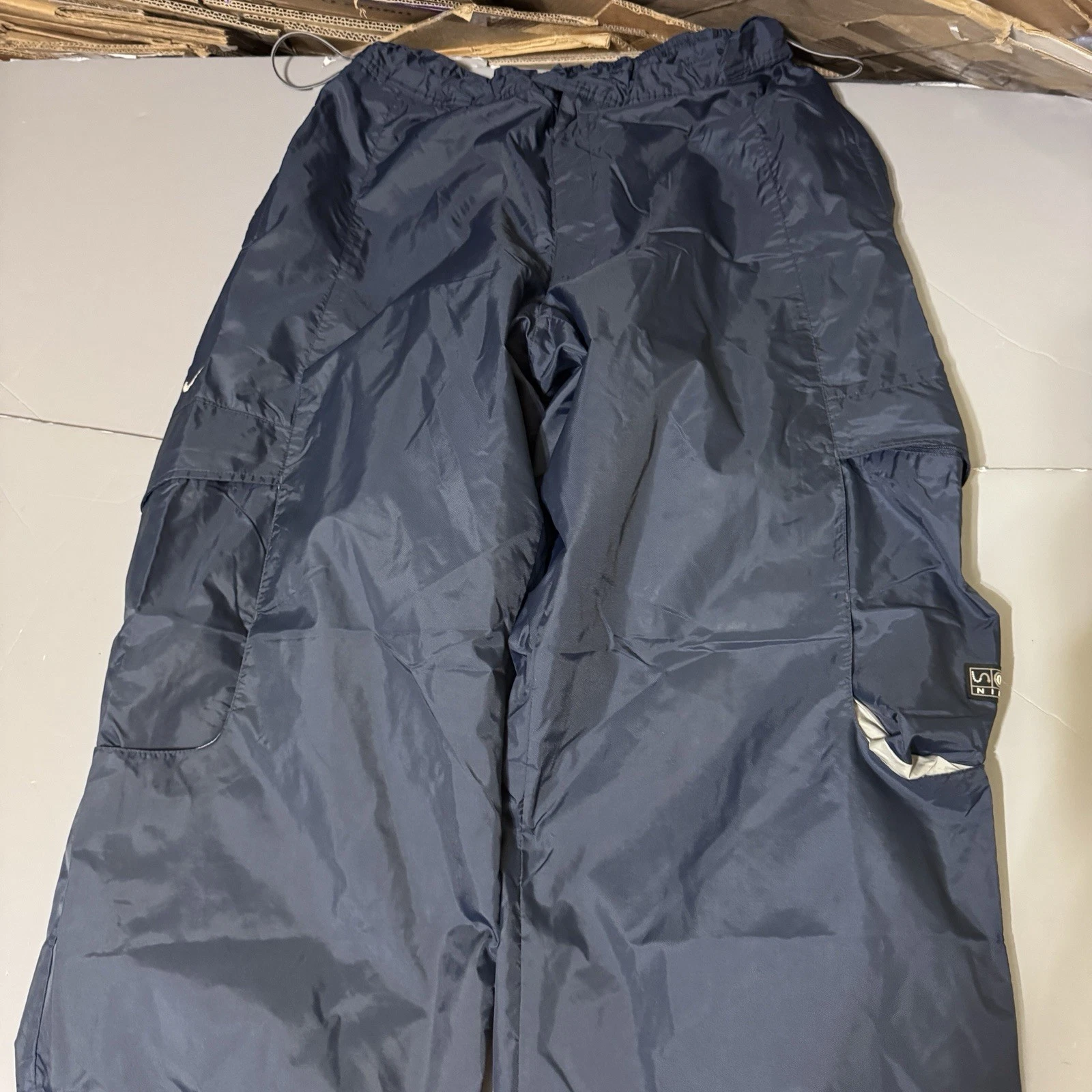 Nike Track Pants XXL 2XL Baggy Navy Blue Cargo Nylon Y2k Vintage Flaws
Opens in a new window or tab