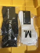 M. CREW SOCKS Lot Of 2 Black And White Municipal Socks OSFM NWT