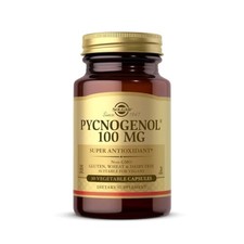 Solgar Pycnogenol 100mg - Derived from Pine Bark 30 count (Pack of 1), Brown 
