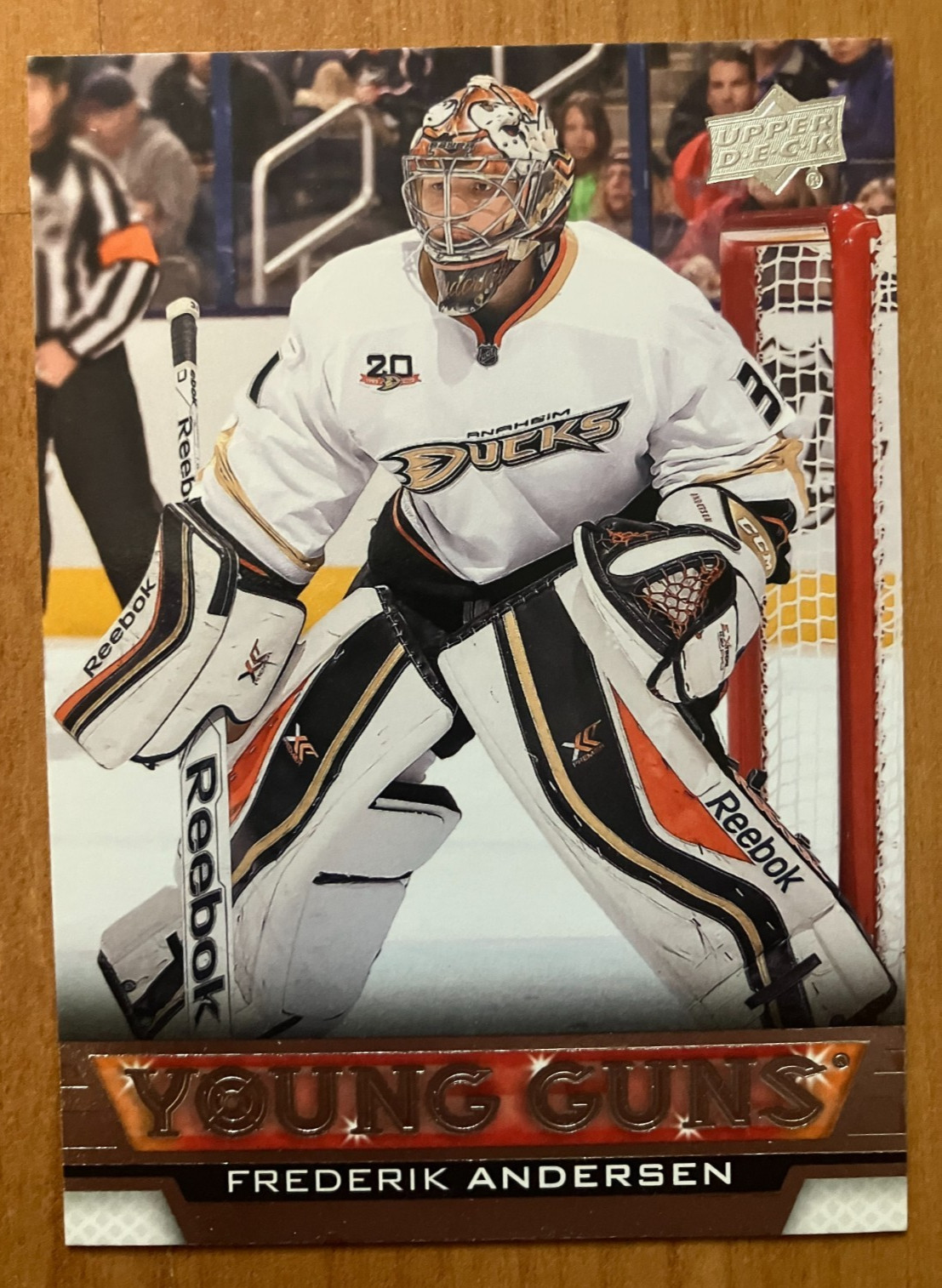 2013-14 Upper Deck Hockey #462 Frederik Andersen Young Guns Rookie Card - Sharp!
