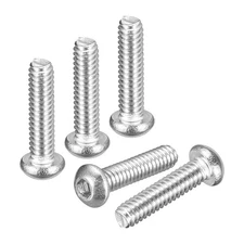 M2-0.4x8mm Button Head Socket Cap Screws 100Pack 304 Stainless Steel Silver