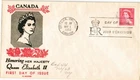 Dr Jim Stamps Canada Fdc 1953 Queen Elizabeth C. George Thermograph Cachet