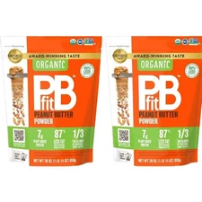 Organic Peanut Butter Powder 2 Pack 3.75 Lbs Total Plant Based Protein PBfit