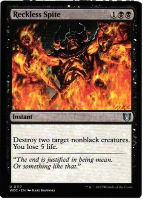 Reckless Spite 117 UC Commander: Wilds of Eldraine NM MTG