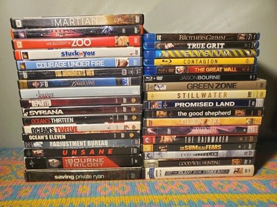 Matt Damon Movie Collection (37 DVD/Blu-Ray Lot) Bourne Elysium Martian