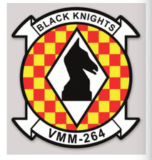 4" marines corps vmm-264 black knights bumper sticker decal usa made