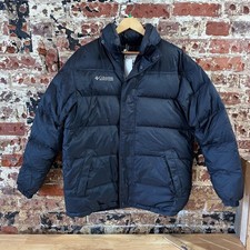 Columbia Puffer Jacket Boys XL 18/20 Black Full Zip Pockets