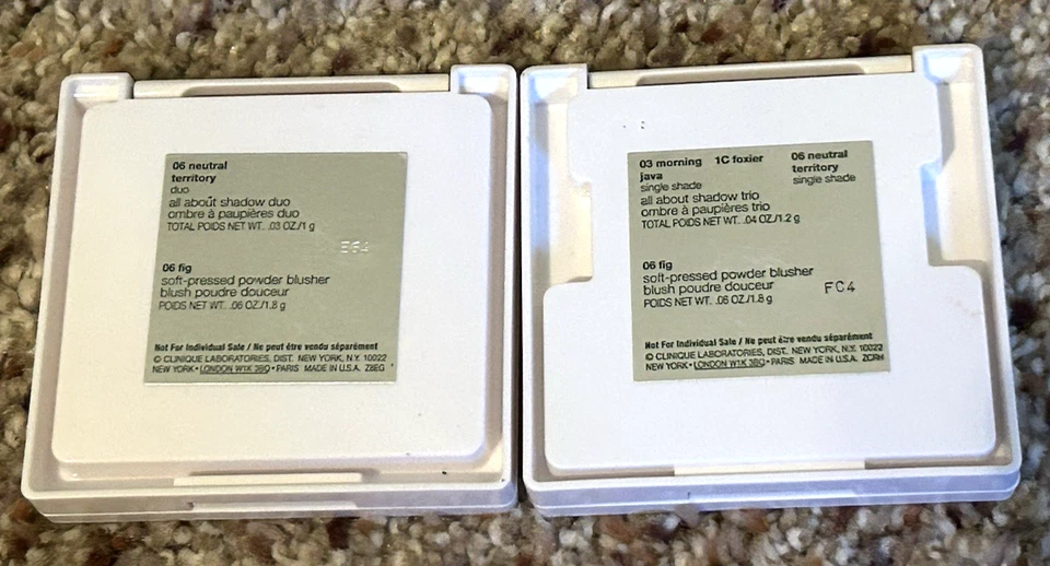 2 New Clinique Blush & Eye All About Shadow Palette Neutral Territory Lulu DK - Image 3 of 3