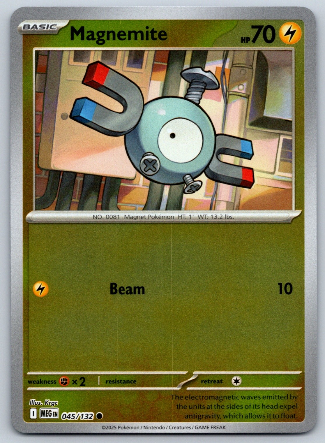 Magnemite Reverse Holo Common ME01: Mega Evolution 045/132 NM