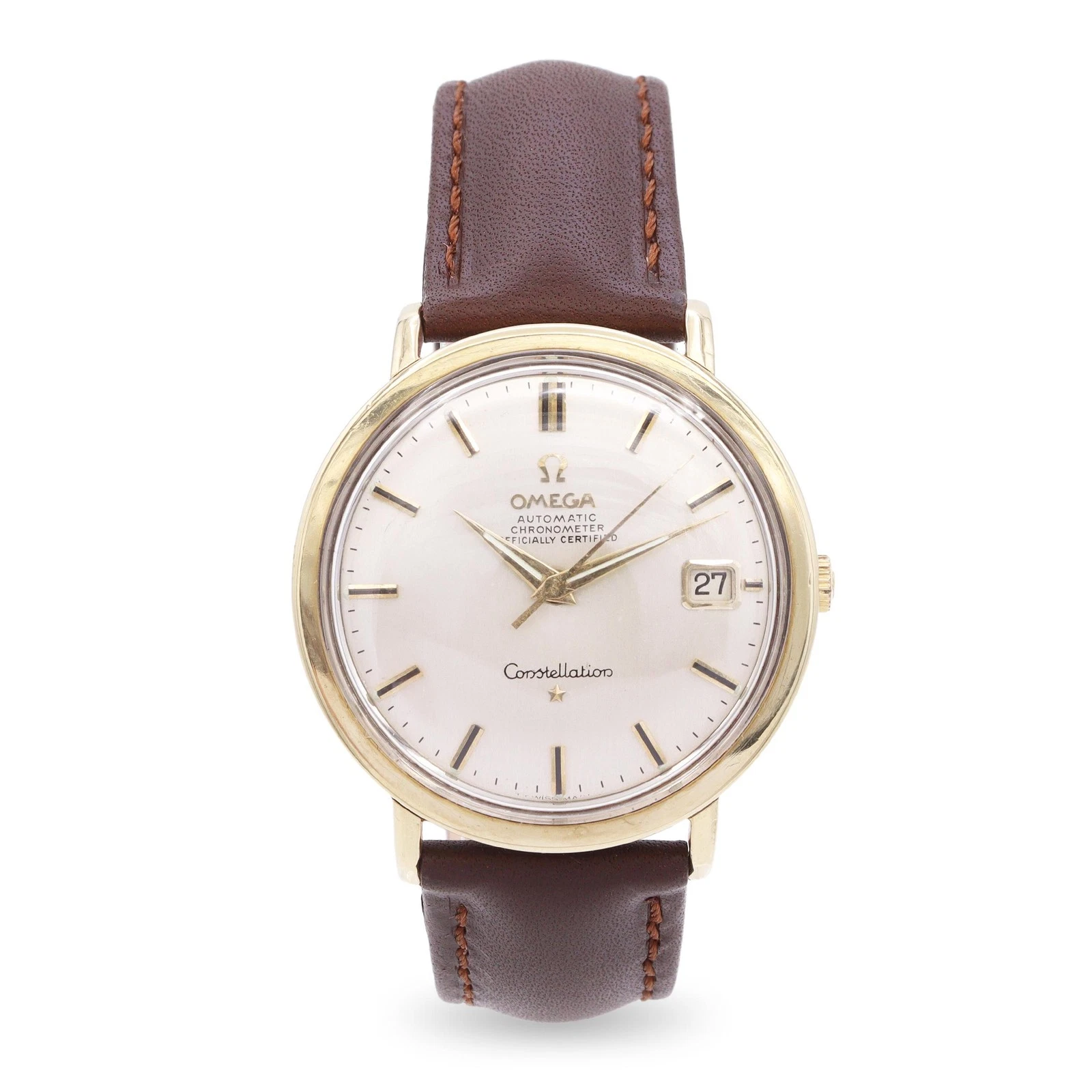 Omega — Vintage 1966 Omega Constellation Gold Cap Automatic Watch Ref. 168.004