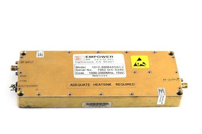EMPOWER RF SYSTEMS 1012-BBM4A5ACJ RF Power Amplifier 1000?2000MHz 15W