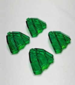 LEGO 1990s Space Police Trans Green Brick Facet Lot of 4 - 2463 6984 6897 6957