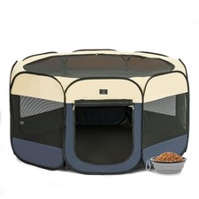 Portable PopUp Dog Playpen 40.5in for Small Dogs  Puppies, Waterproof Floor