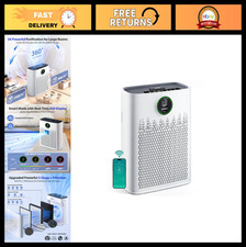 Smart Air Purifier for Large Rooms, WiFi Control, Covers 2400 Sq Ft, Sleep Mode,