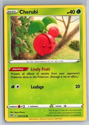 Cherubi 012/172 Common Brilliant Stars Pokemon Near Mint