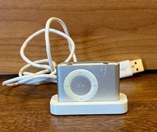 Apple iPod Shuffle 2nd Gen Silver Bundle w/ Dock USB Cable Untested