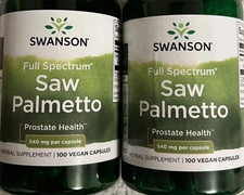 2 Pack Saw Palmetto 200 caps 2x100 540mg For Prostate and Urinary Tract Health