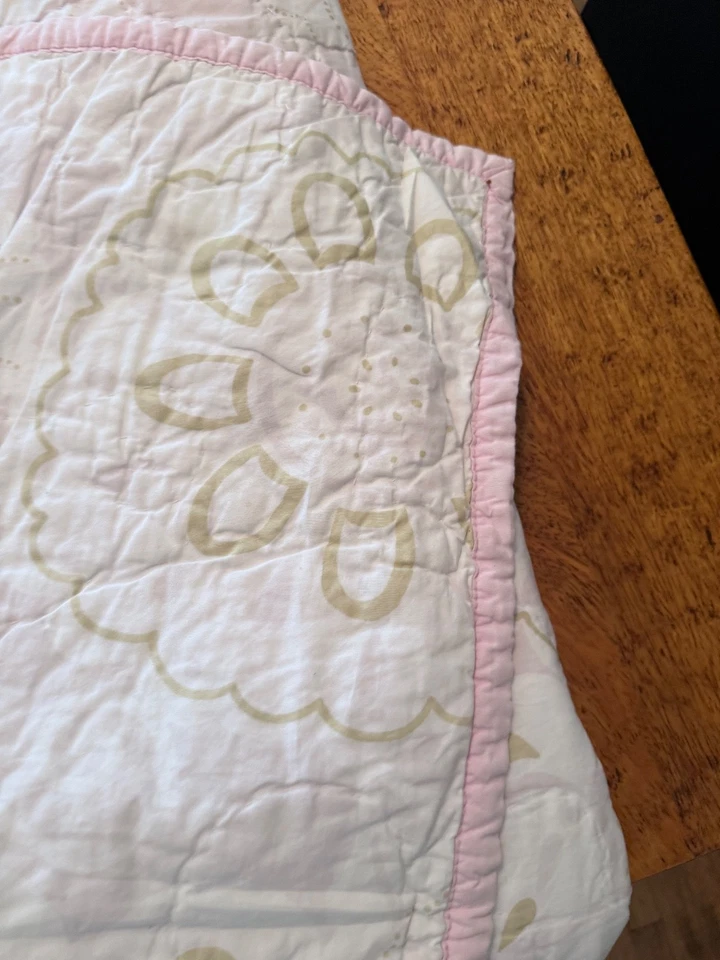 Manta Pottery Barn Kids FLORAl Edredón Completo/Queen Rosa Gris Ropa de Cama #2 Foto 4 de 4