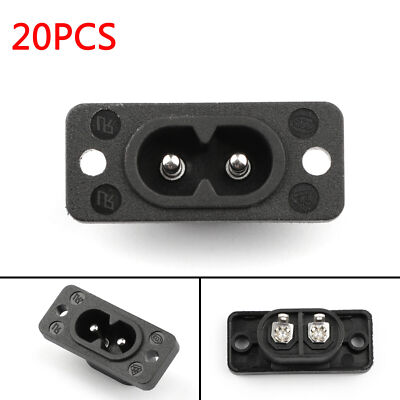 20xIEC320 C7 2 Pin FeMale Power Socket With Switch 2.5A 250V Für Boat AC-20A AH