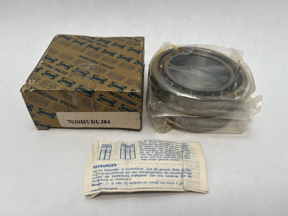 50x80x16mm SNR 7010HVDUJ84 Bearing 2 Pcs France 7010-E-T-DUM-P4 High Precision