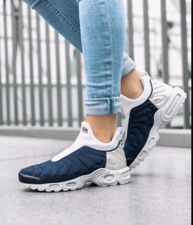 Viento Palpitar Distribución 6 WOMEN&#039;S Nike Air Max Plus Slip SP TN 940382 400 MIDNIGHT NAVY  METALLIC SILVER | eBay