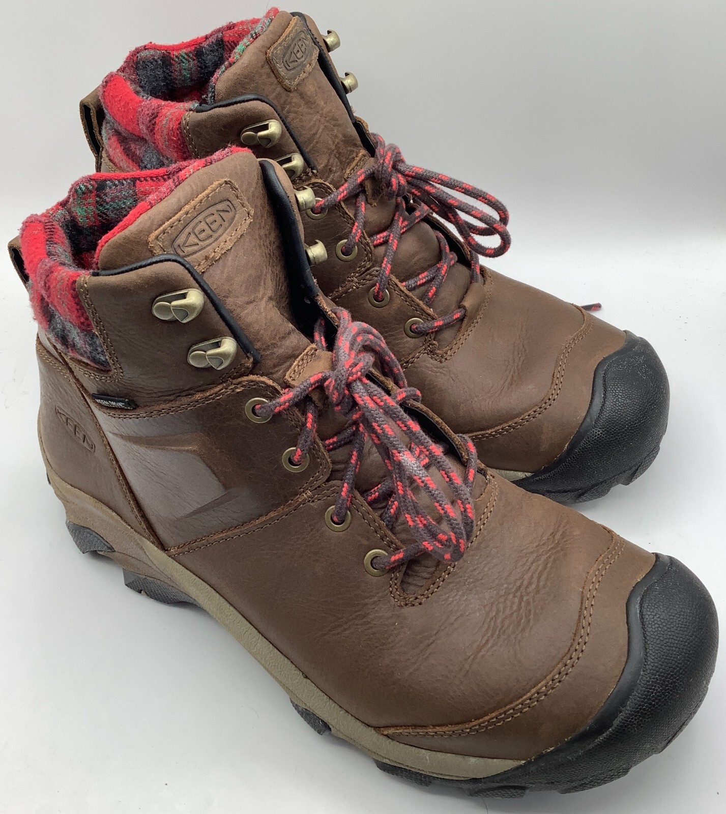 KEEN Scarpone da Escursionismo Uomo Taglia 10.5 Targhee 2 Impermeabile Isolato Terra Scura Rosso