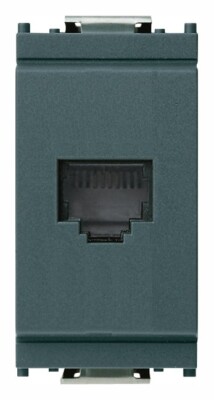 Vimar 16335 Telefonbuchse RJ 11 6-fach 4 Kontakte grau