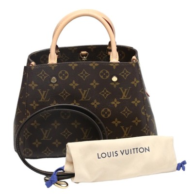 LOUIS VUITTON Montaigne BB Monogram Handbag M41055 Brown Shoulder 