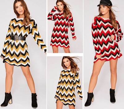 zig zag jumper dress
