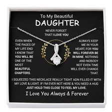 To My Daughter Necklace, Daughter Father Necklace, Daughter Gift From Dad, Mom