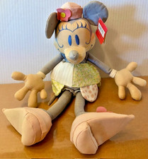 Disney Store Vintage Minnie Mouse Pastel Colors Plush Stuffed Toy 17"