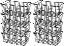 Freezer Basket Stackable Wire Baskets for Pantry Storage and Organization Pantry