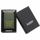 Personalised Engraved Genuine Zippo Green Matte Lighter Windproof Gift Box