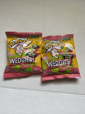 Lot Of 2 Warheads/Wedgies chewy candy-Uncomfortable Sour-3.5oz/99gm-Brand New-