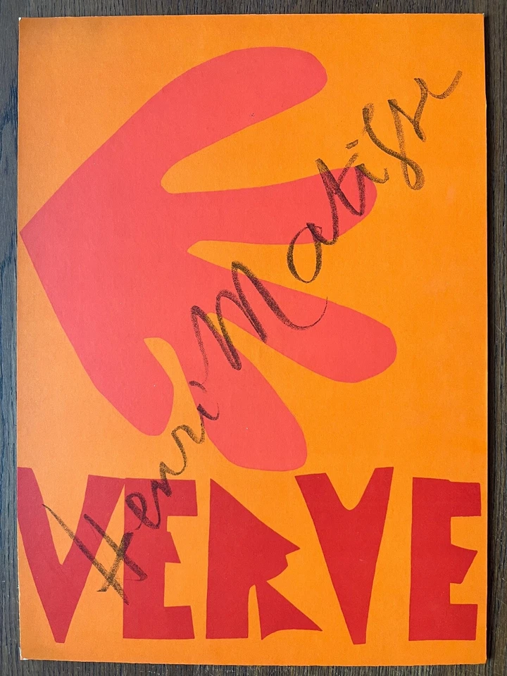 Henri Matisse "Verve Cover" 原装 1958 年 Mourlot 石版画,板签名 — 第 2/4 张图片