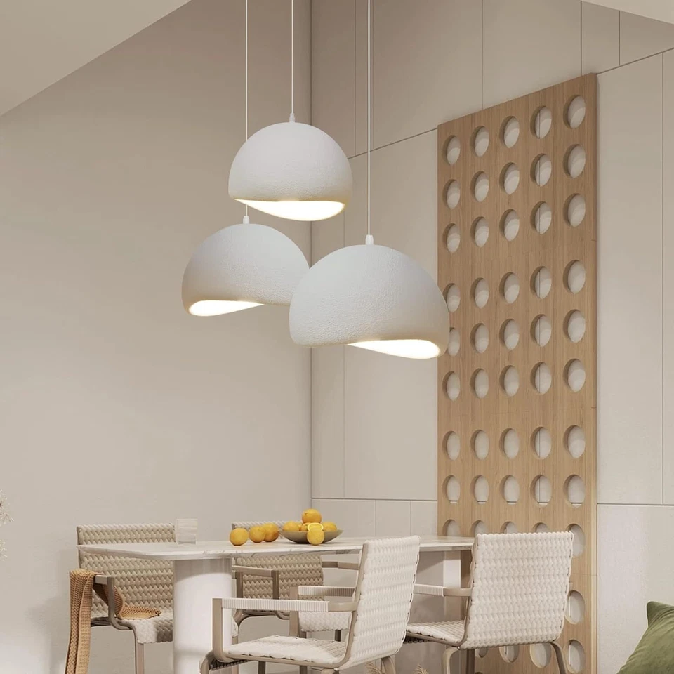 1xNordic Resin Oval Pendant Light Chandelier Light Dining Room Lampshade Lamp US - Image 2 of 4