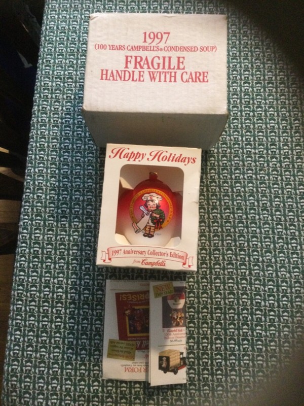 Canpbells 1997 Collectors Edition Ornament Ball 3" Multi Color