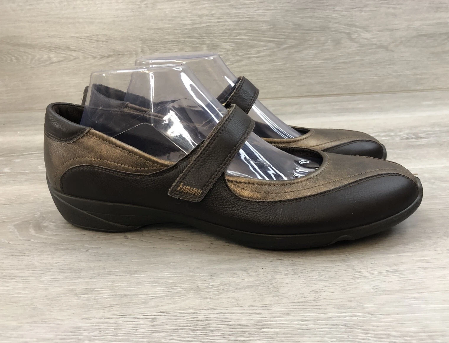 Ecco Cloud sandalo donna 11 5 pelle marrone Mary Jane scarpe comode casual