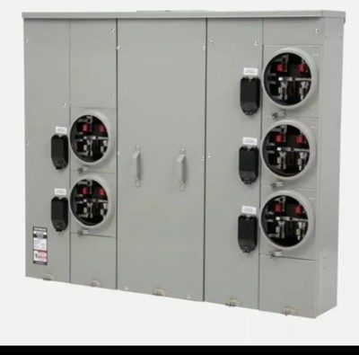Siemens 5-Gang 600A 225 Amp RINGLESS HORN BYPASS WP6512  UNI-PAK Meter Stack