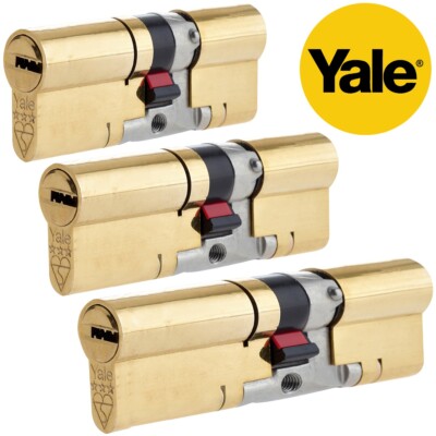 Yale Platinum 3-Star Euro Cylinder UPVC Door Security Lock - 40/50 (90mm), Nickel (incl. 4 Keys