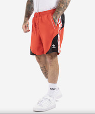 adidas Original Men's SST Fleece Shorts Navy or Red Zipper pocket Front