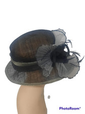 Chapeau Femme En Paille Bonsui Avec Nœud Noir - Modèle Black String Hat - Neuf Avec étiquette