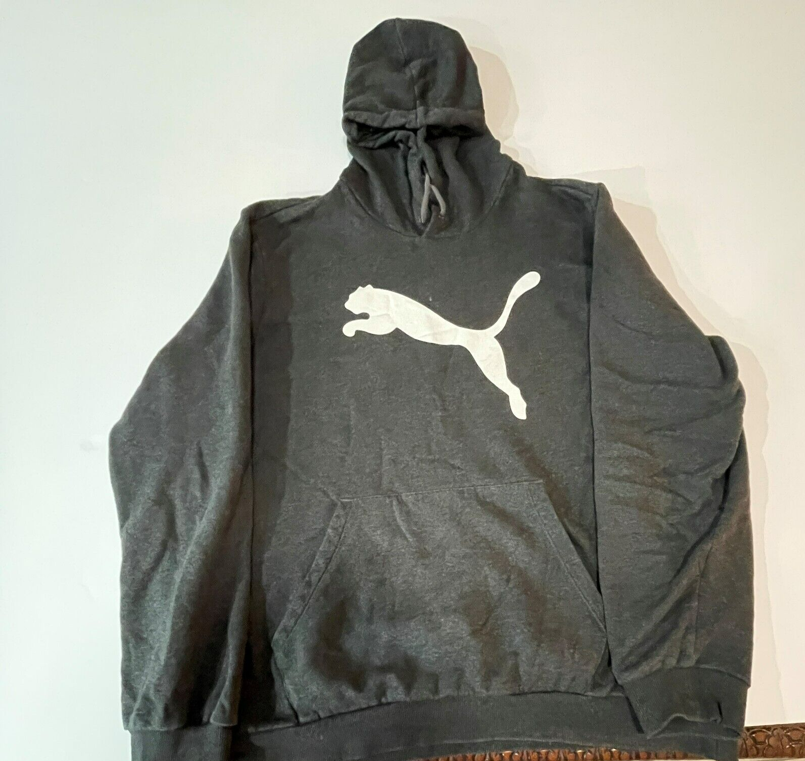 Puma Sweatshirt Mens Large Dark Gray Sweater Logo Running Outdoor Soccer  Hoodie | eBay