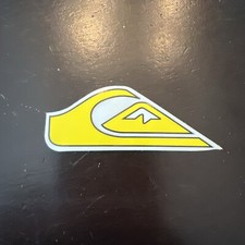 Quiksilver YELLOW Authentic Sticker - 2.5  - Surf Skate Snow Mini Decal