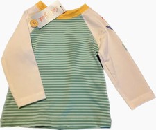 Cat  Jack green stripe Rash Guard Long Sleeve Tankini Top UPF 50 12 Months New