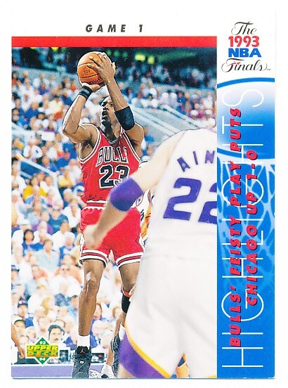 MICHAEL JORDAN 1993 UPPER DECK NBA FINALS #198 CHICAGO BULLS MINT B