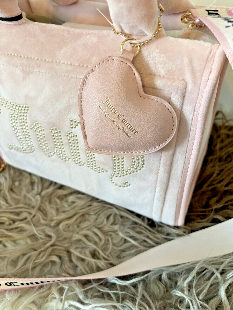 Juicy Couture Bag Extra Spender Mini Tote Velvet Satchel - Pink