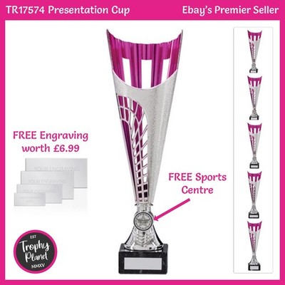 PRÄSENTATIONSPOKAL POKAL - Rosa / Silber Sportpreis Pokale, KOSTENLOSE GRAVUR