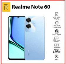 (New) Realme Note 60 4GB+128GB BLUE Global Ver. Dual SIM Android Cell Phone